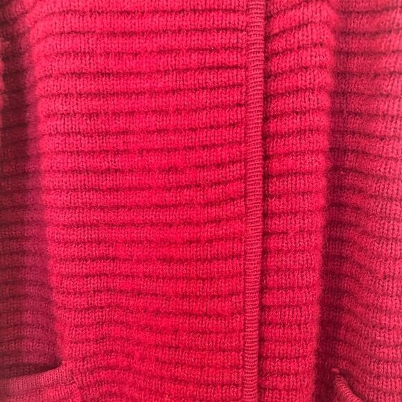 RARE Vintage I.Magnin Charlotte Sweater Coat Red Sz.M - Picture 6 of 8